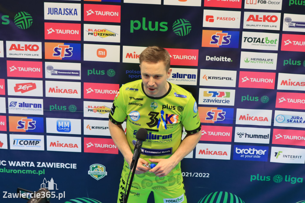  Aluron CMC Warta Zawiercie uległa we własnej hali Grupie Azoty ZAKSA w trzech setach.