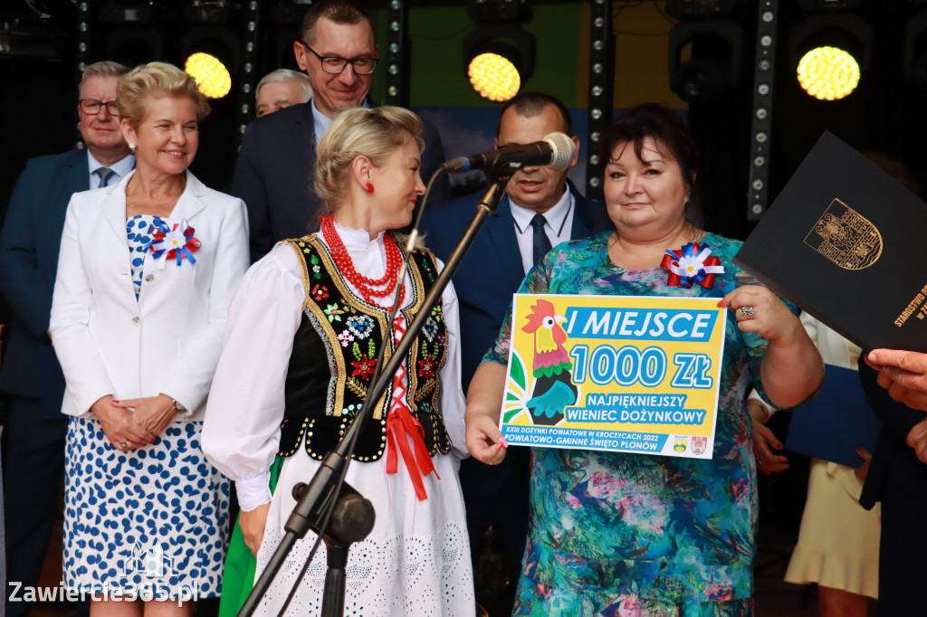 Korowód Dożynkowy oraz część oficjalna - Kroczyce 2022r.