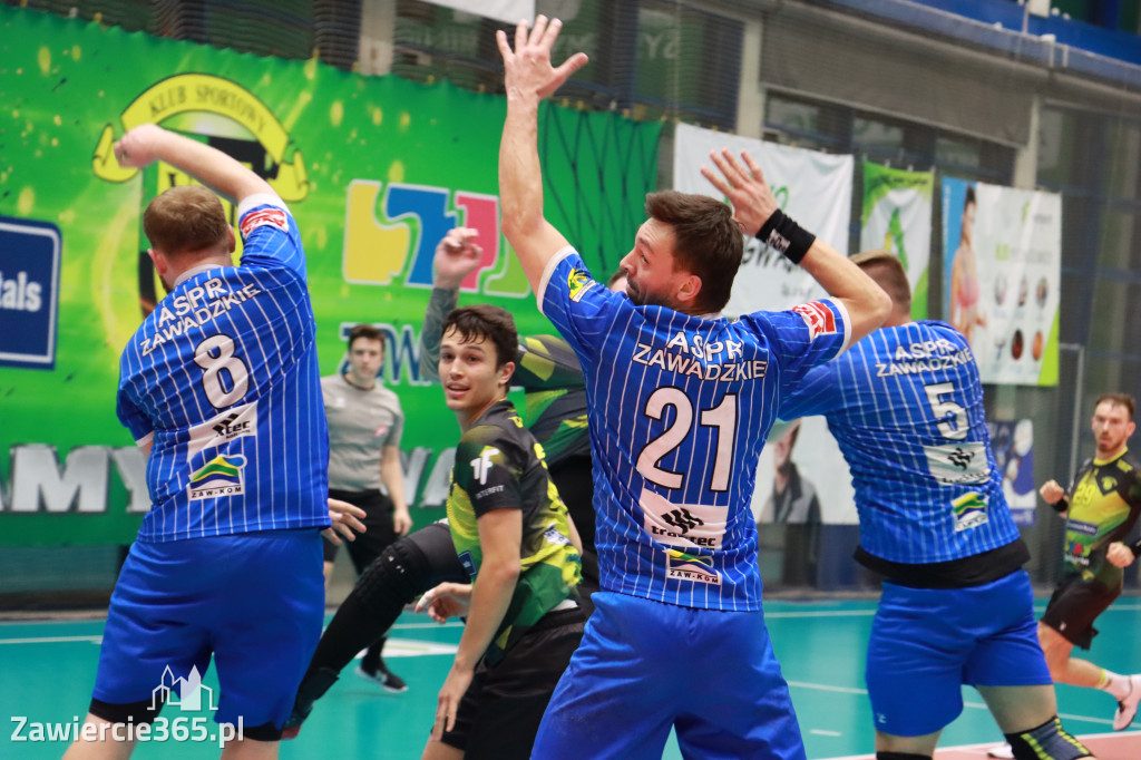 W piątej kolejce pierwszoligowych rozgrywek wygrywamy z ASPR Zawadzkie 38-28