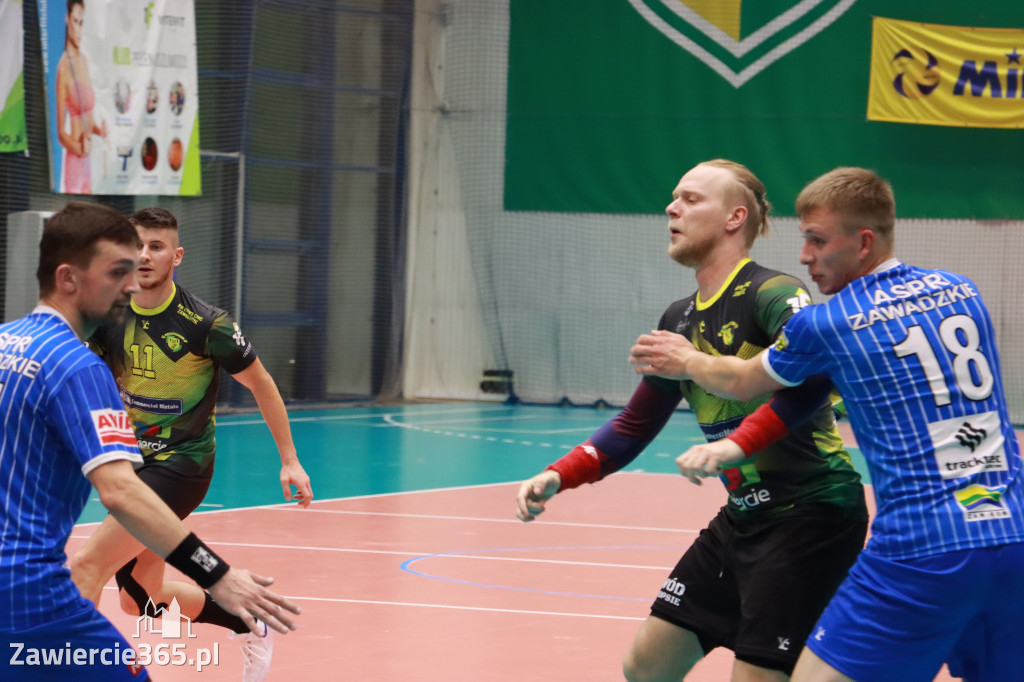 W piątej kolejce pierwszoligowych rozgrywek wygrywamy z ASPR Zawadzkie 38-28