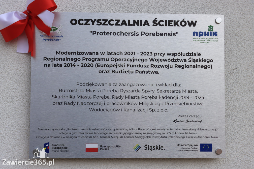 Fotorelacja z Otwarcia Oczyszczalni Ścieków oraz Gmninnego Schroniska w Porębie.