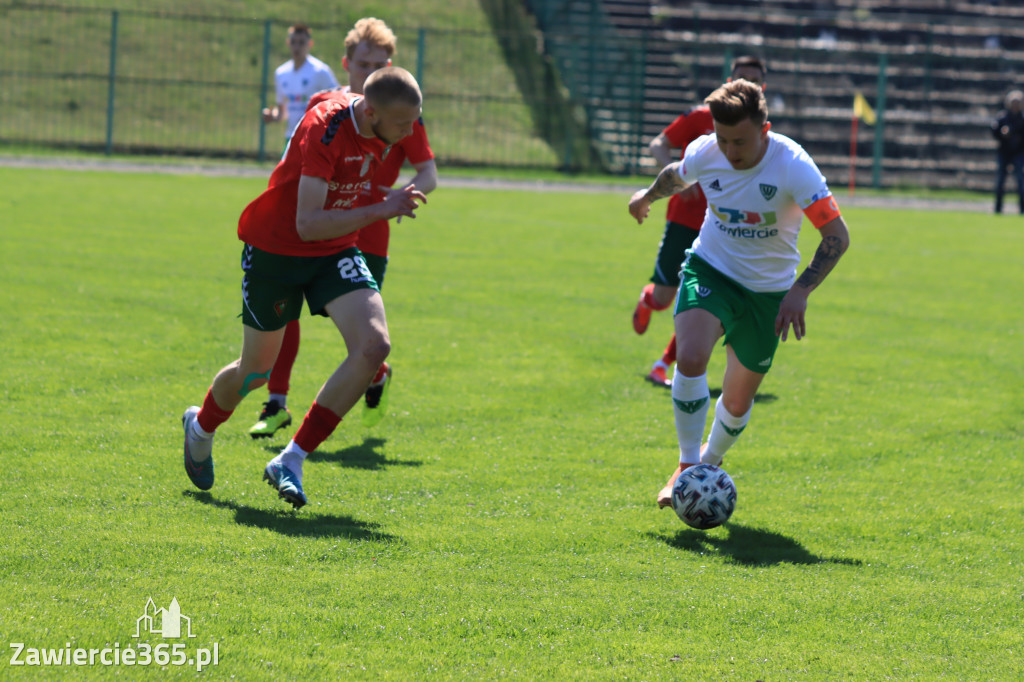 Mecz między Wartą Zawiercie a Zagłębiem II Sosnowiec, zakończył się 0:3