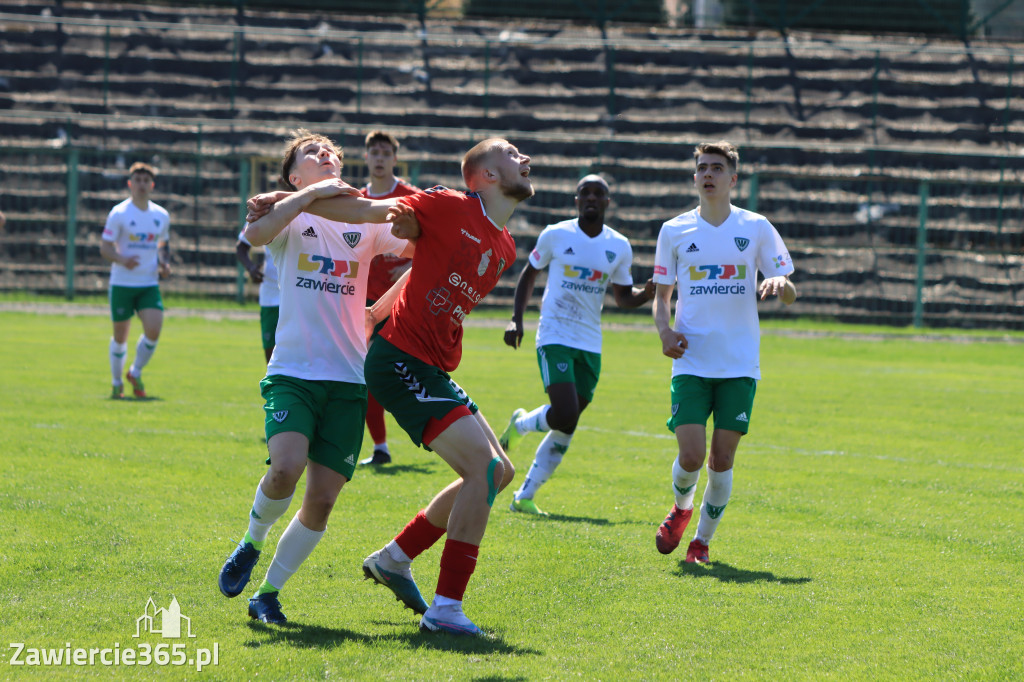 Mecz między Wartą Zawiercie a Zagłębiem II Sosnowiec, zakończył się 0:3