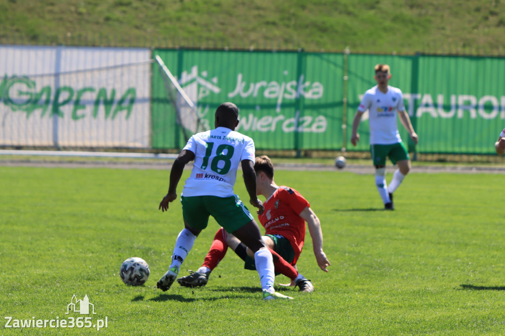 Mecz między Wartą Zawiercie a Zagłębiem II Sosnowiec, zakończył się 0:3