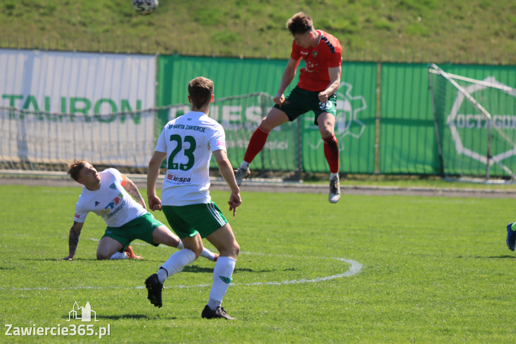 Mecz między Wartą Zawiercie a Zagłębiem II Sosnowiec, zakończył się 0:3