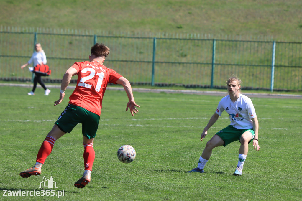 Mecz między Wartą Zawiercie a Zagłębiem II Sosnowiec, zakończył się 0:3