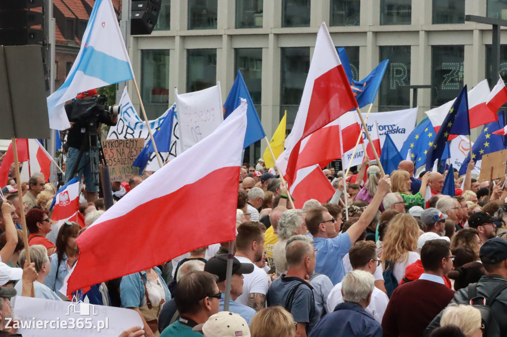 Fotorelacja: Wiec Donalda Tuska we Wrocławiu.