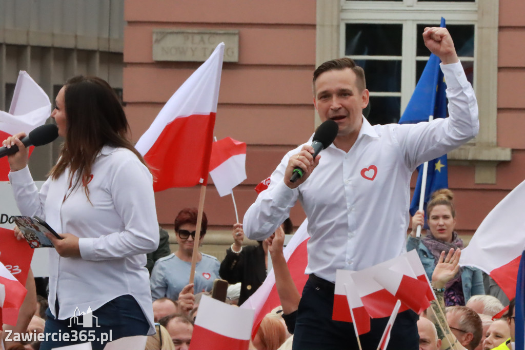 Fotorelacja: Wiec Donalda Tuska we Wrocławiu.