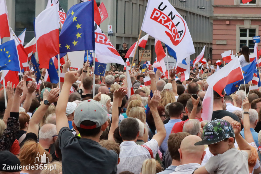 Fotorelacja: Wiec Donalda Tuska we Wrocławiu.