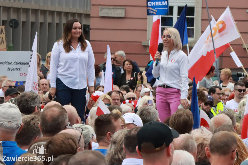 Fotorelacja: Wiec Donalda Tuska we Wrocławiu.