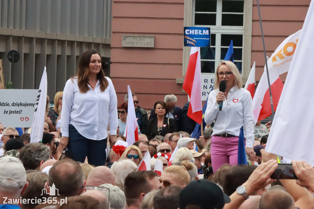 Fotorelacja: Wiec Donalda Tuska we Wrocławiu.