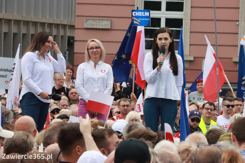Fotorelacja: Wiec Donalda Tuska we Wrocławiu.