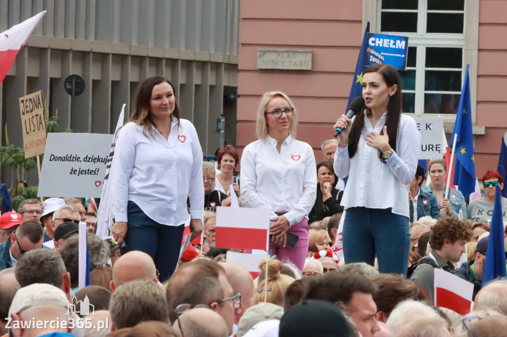 Fotorelacja: Wiec Donalda Tuska we Wrocławiu.