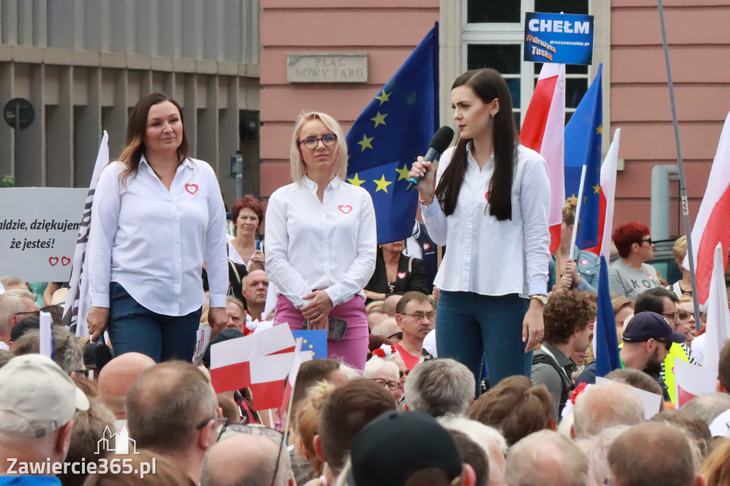 Fotorelacja: Wiec Donalda Tuska we Wrocławiu.