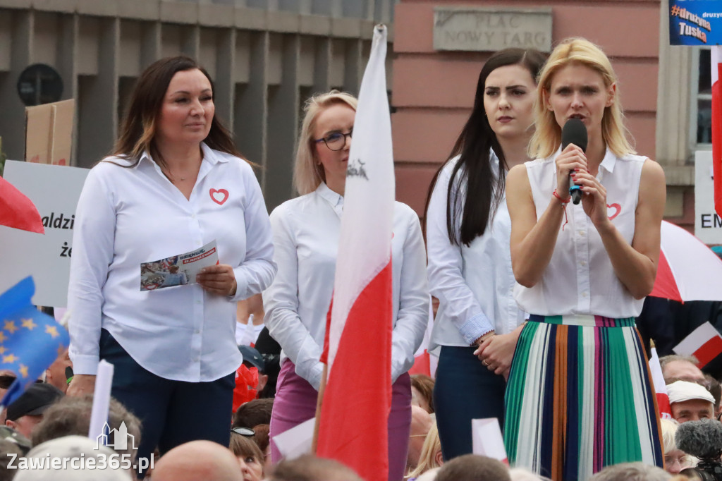 Fotorelacja: Wiec Donalda Tuska we Wrocławiu.