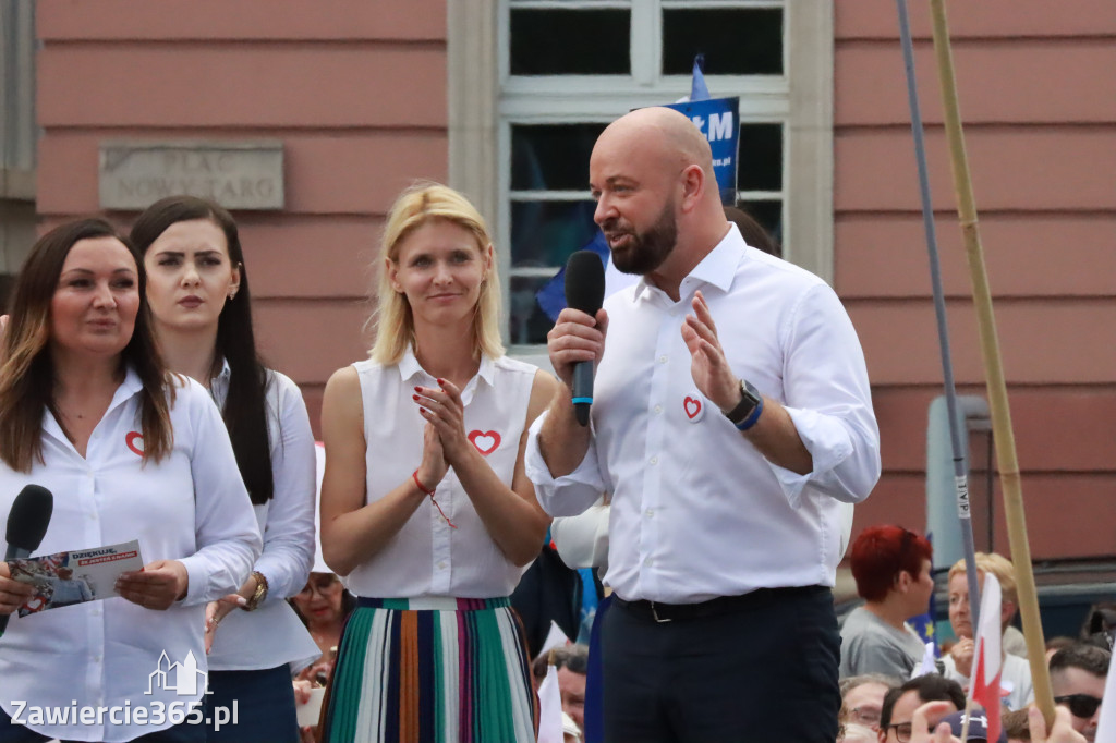 Fotorelacja: Wiec Donalda Tuska we Wrocławiu.
