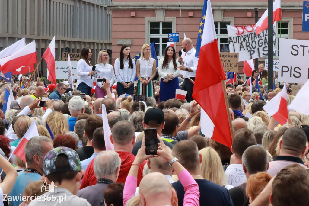 Fotorelacja: Wiec Donalda Tuska we Wrocławiu.