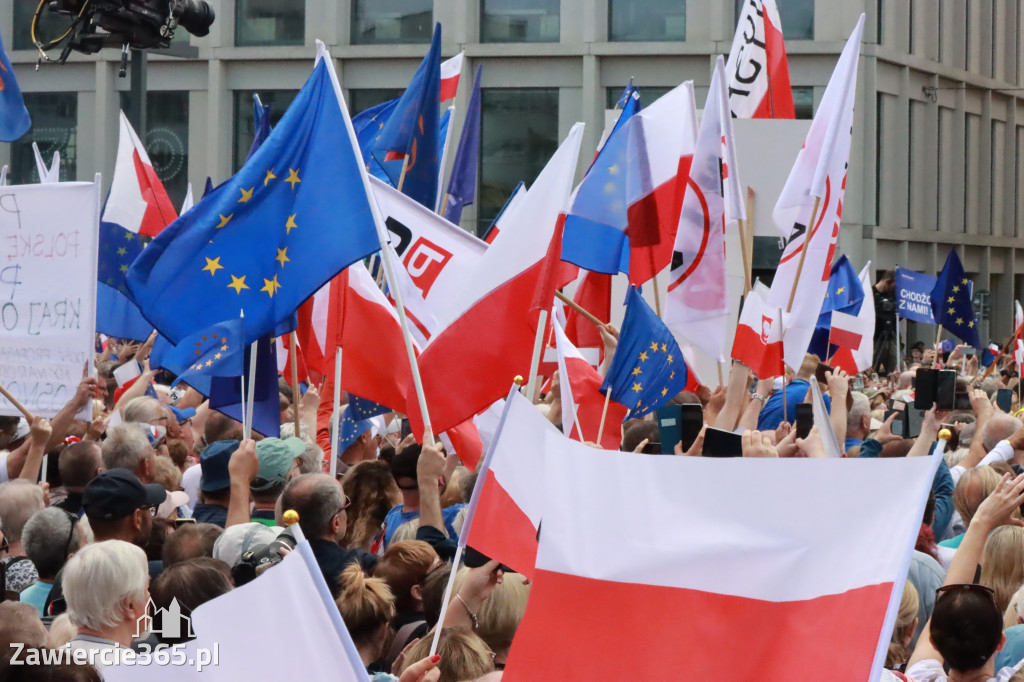 Fotorelacja: Wiec Donalda Tuska we Wrocławiu.