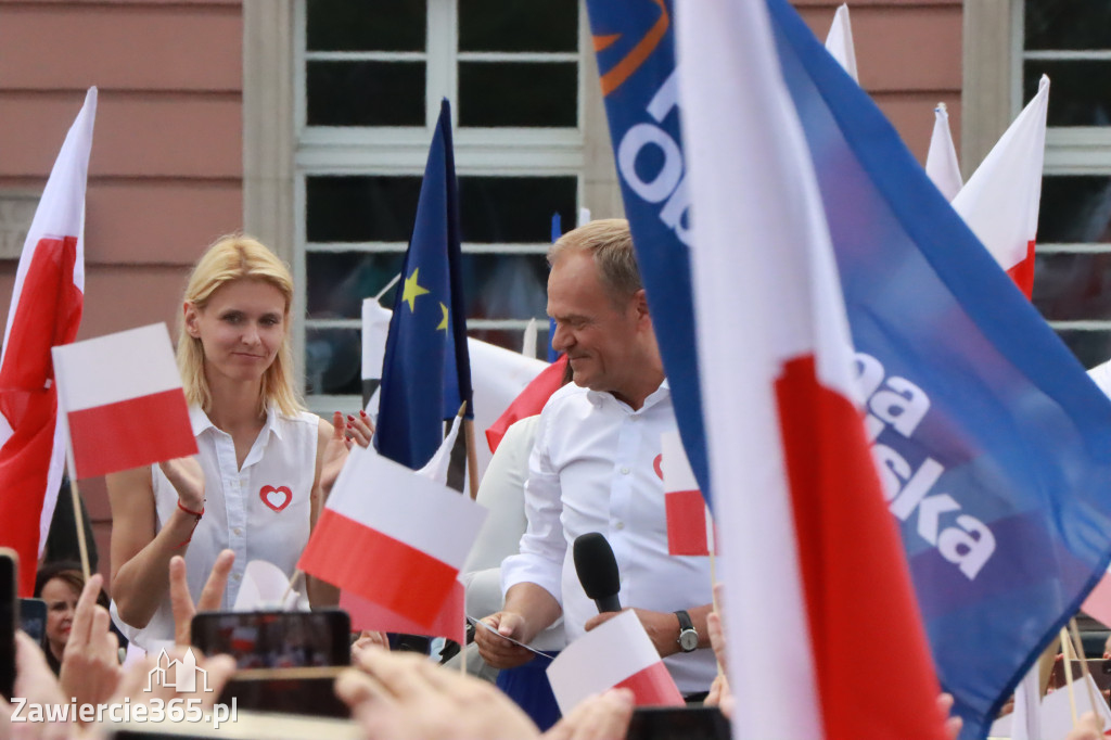 Fotorelacja: Wiec Donalda Tuska we Wrocławiu.