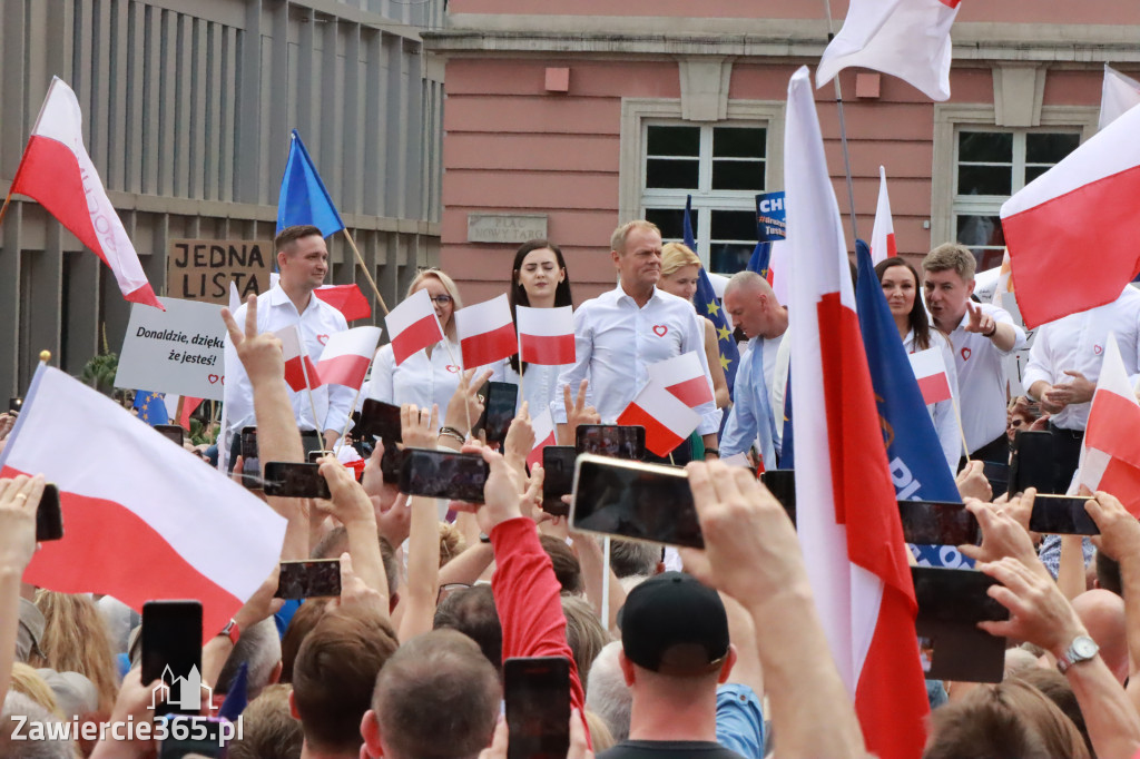 Fotorelacja: Wiec Donalda Tuska we Wrocławiu.