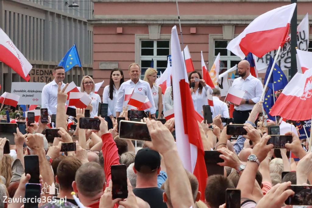 Fotorelacja: Wiec Donalda Tuska we Wrocławiu.