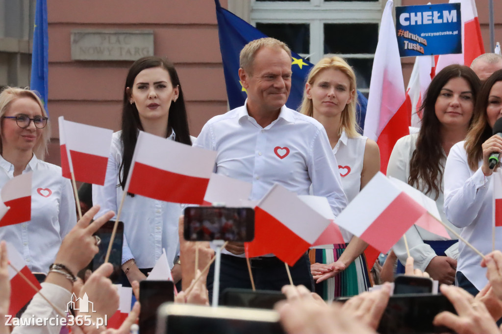 Fotorelacja: Wiec Donalda Tuska we Wrocławiu.