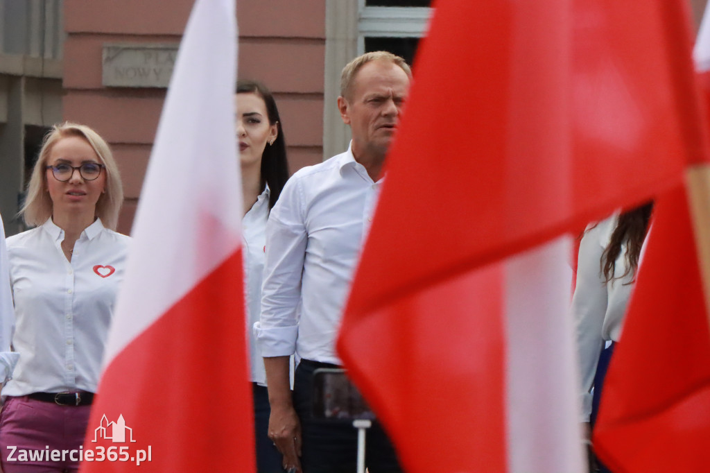 Fotorelacja: Wiec Donalda Tuska we Wrocławiu.