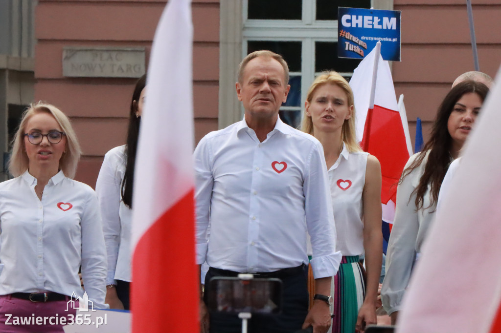 Fotorelacja: Wiec Donalda Tuska we Wrocławiu.