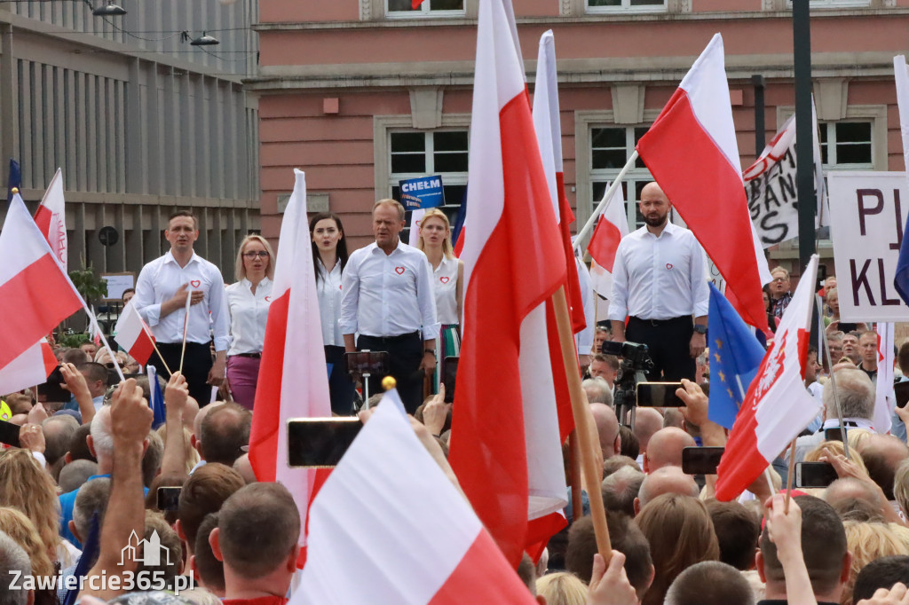 Fotorelacja: Wiec Donalda Tuska we Wrocławiu.