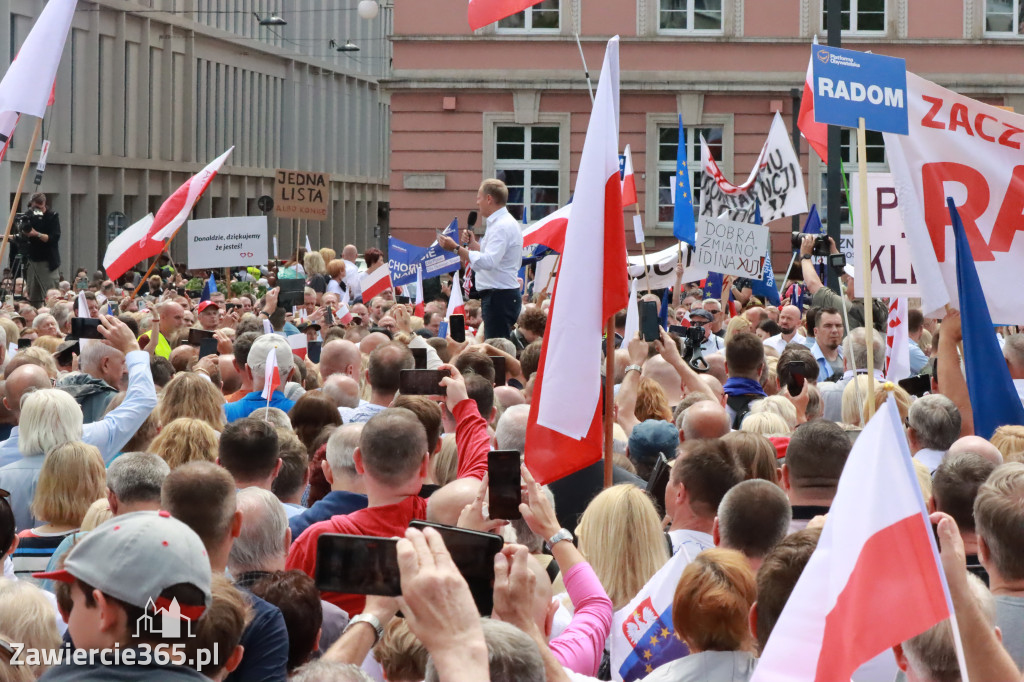 Fotorelacja: Wiec Donalda Tuska we Wrocławiu.