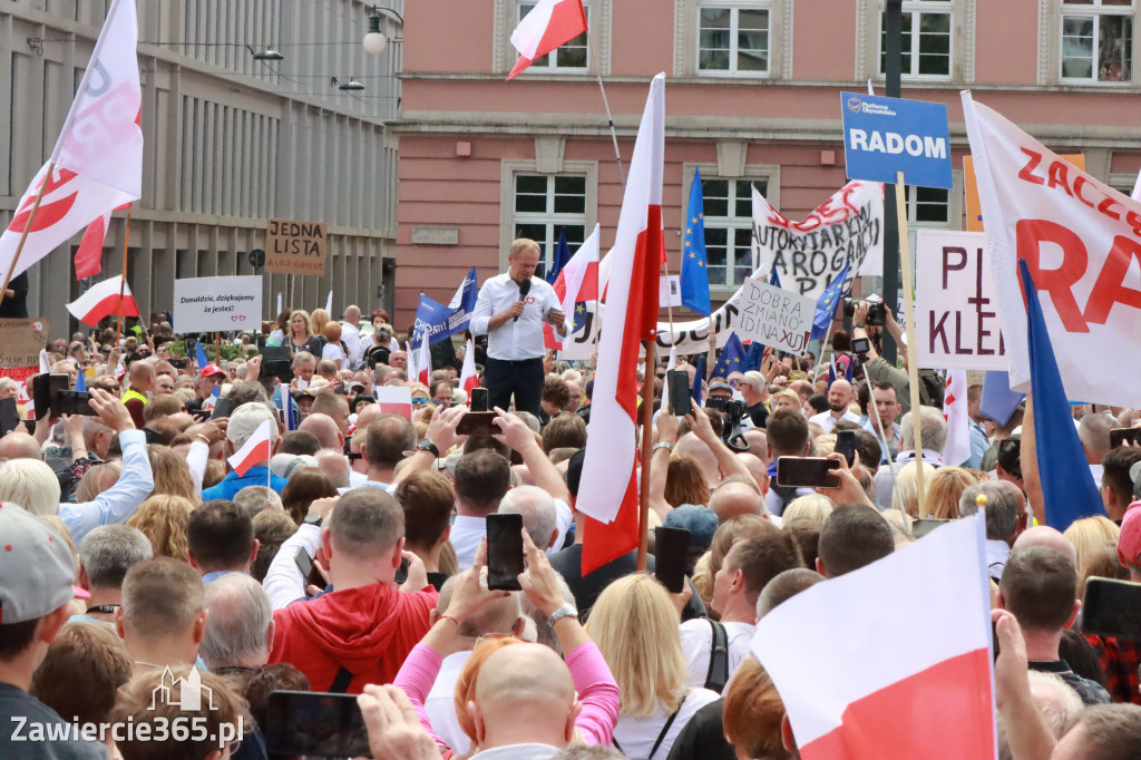 Fotorelacja: Wiec Donalda Tuska we Wrocławiu.