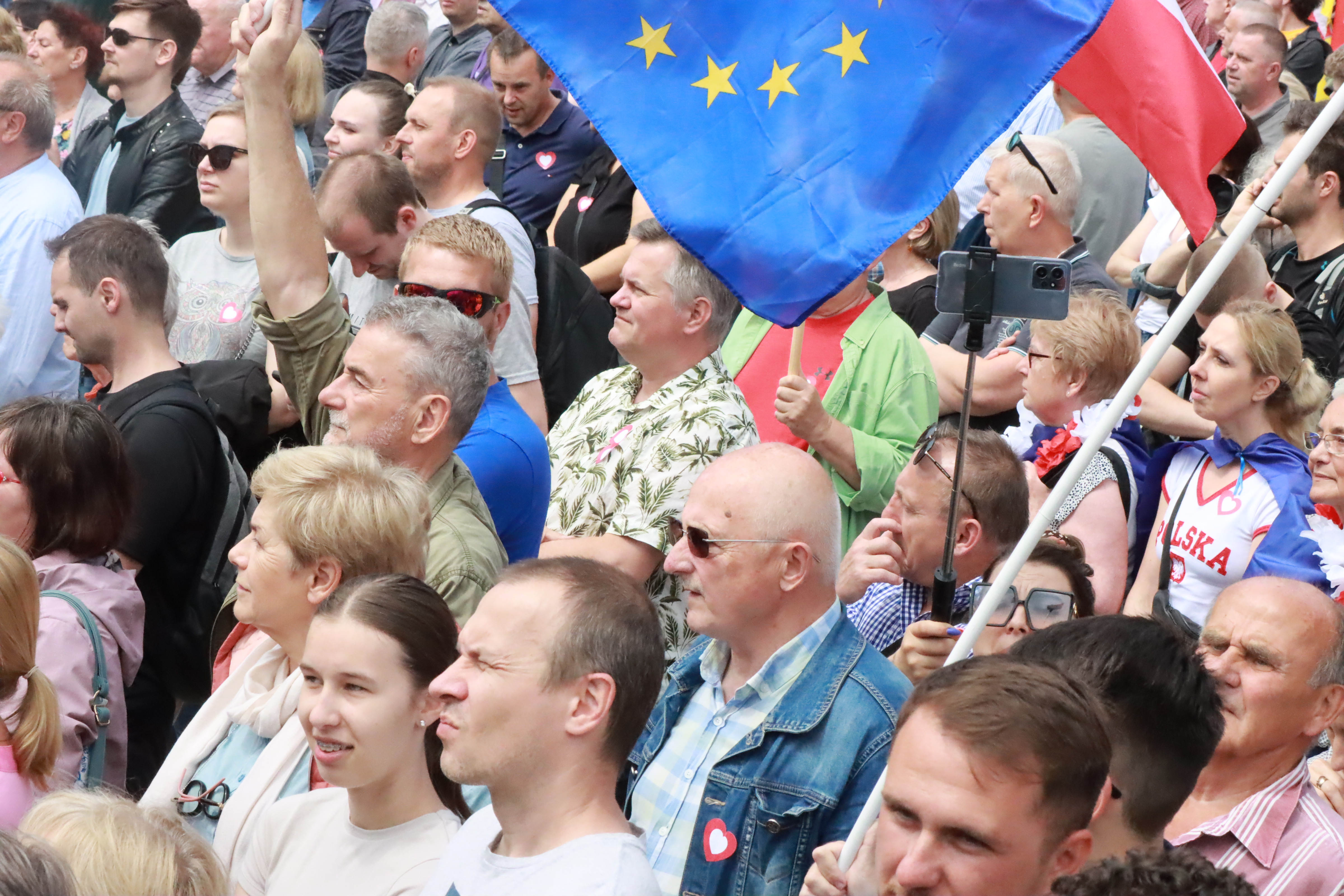 Fotorelacja: Wiec Donalda Tuska we Wrocławiu.