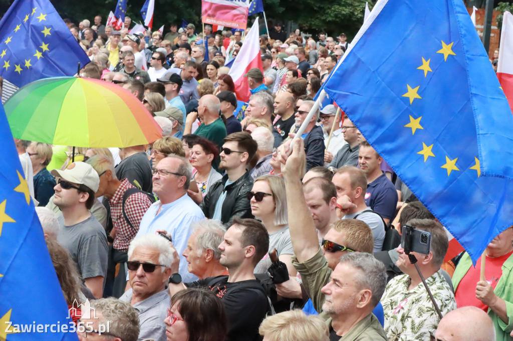 Fotorelacja: Wiec Donalda Tuska we Wrocławiu.