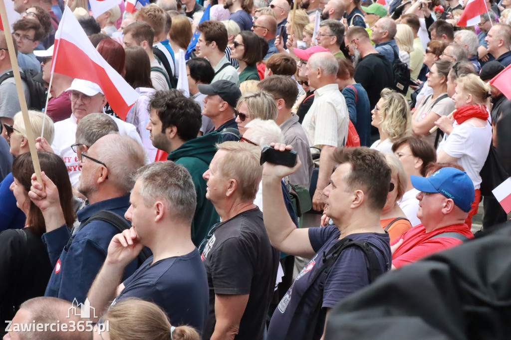 Fotorelacja: Wiec Donalda Tuska we Wrocławiu.