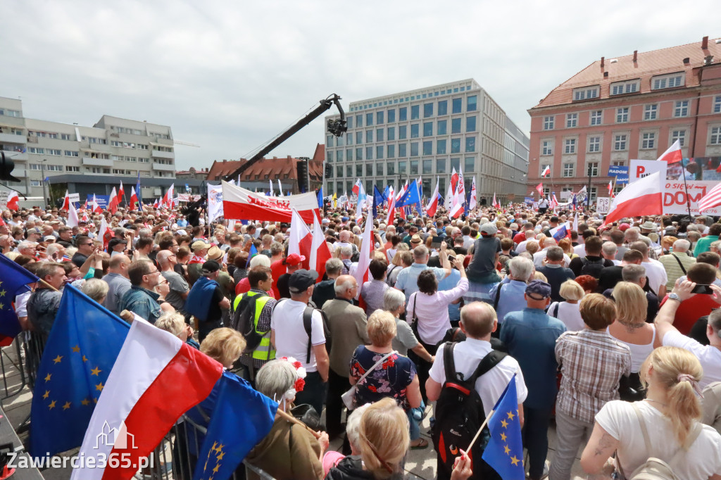 Fotorelacja: Wiec Donalda Tuska we Wrocławiu.