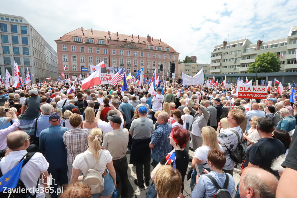 Fotorelacja: Wiec Donalda Tuska we Wrocławiu.