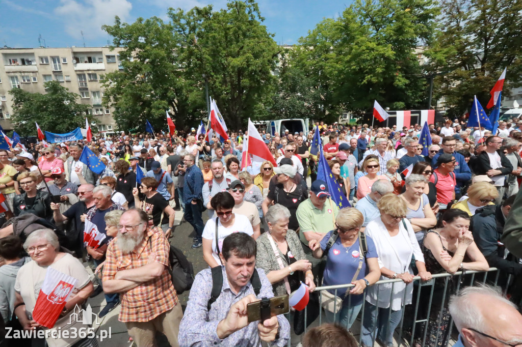 Fotorelacja: Wiec Donalda Tuska we Wrocławiu.