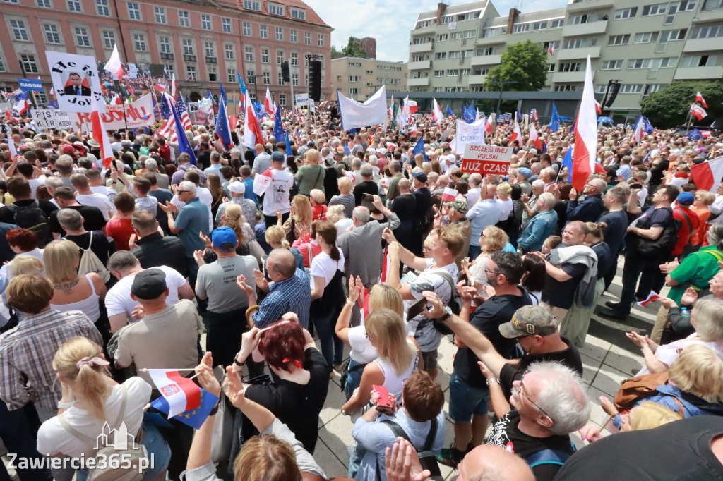 Fotorelacja: Wiec Donalda Tuska we Wrocławiu.