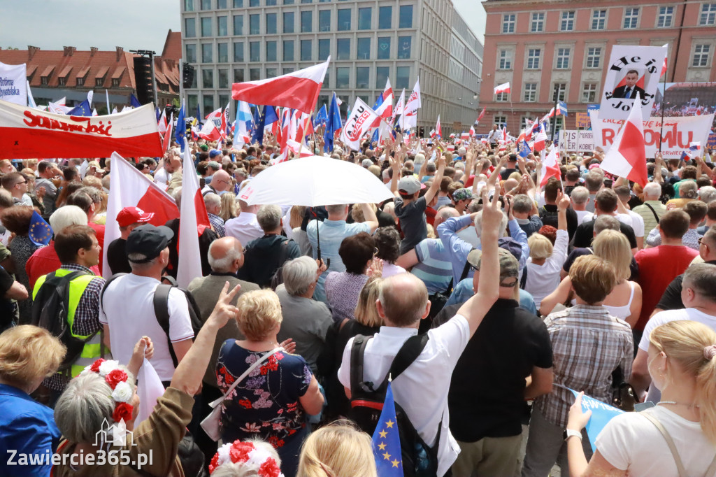 Fotorelacja: Wiec Donalda Tuska we Wrocławiu.
