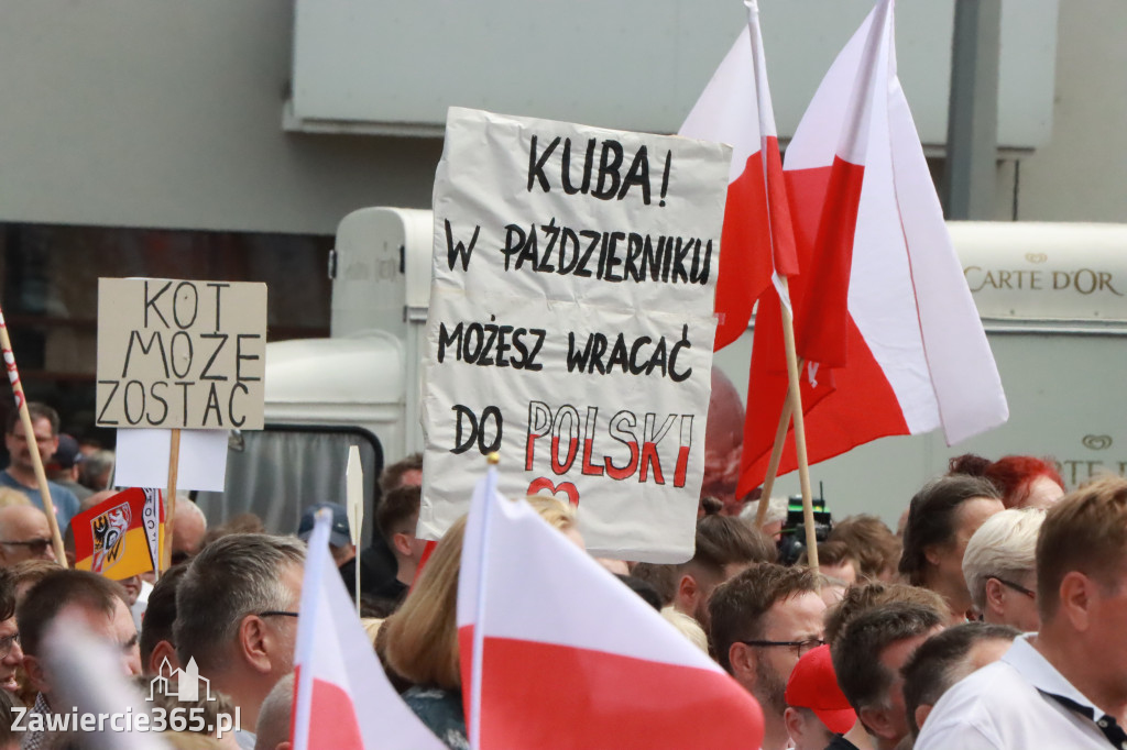 Fotorelacja: Wiec Donalda Tuska we Wrocławiu.