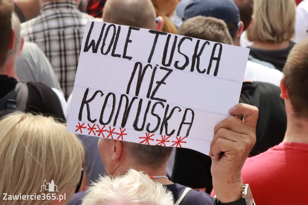 Fotorelacja: Wiec Donalda Tuska we Wrocławiu.