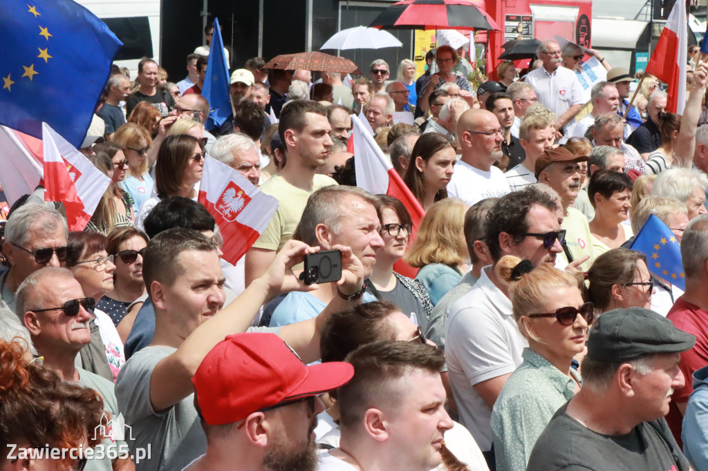 Fotorelacja: Wiec Donalda Tuska we Wrocławiu.