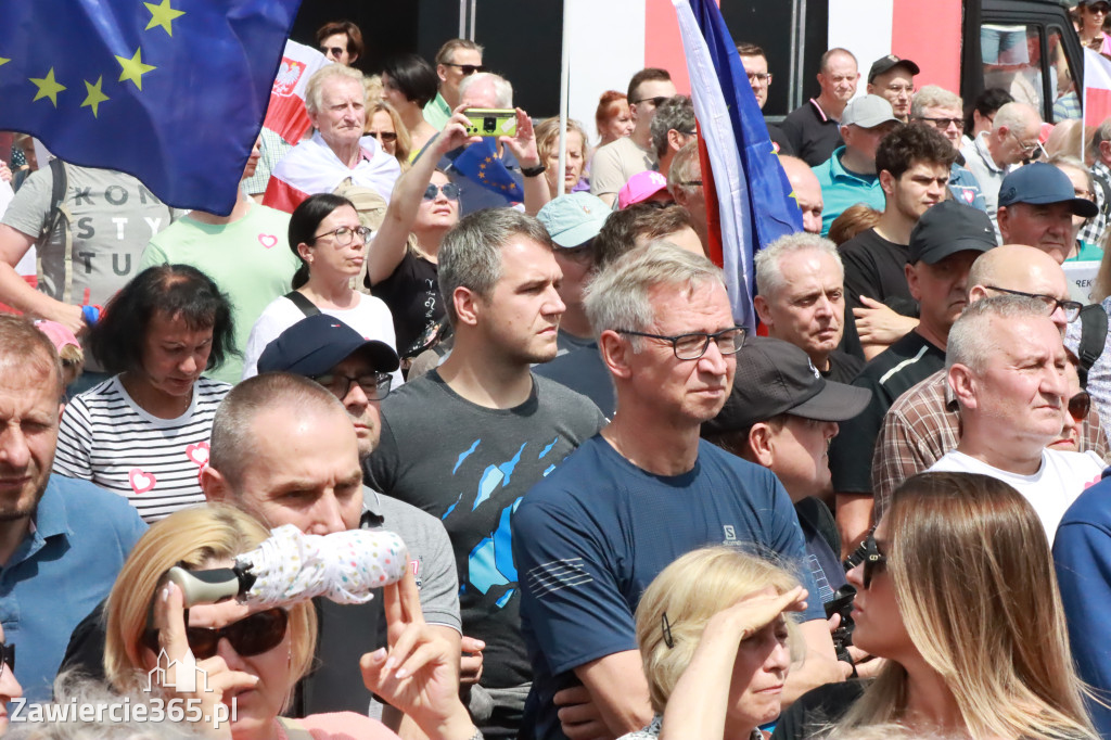 Fotorelacja: Wiec Donalda Tuska we Wrocławiu.