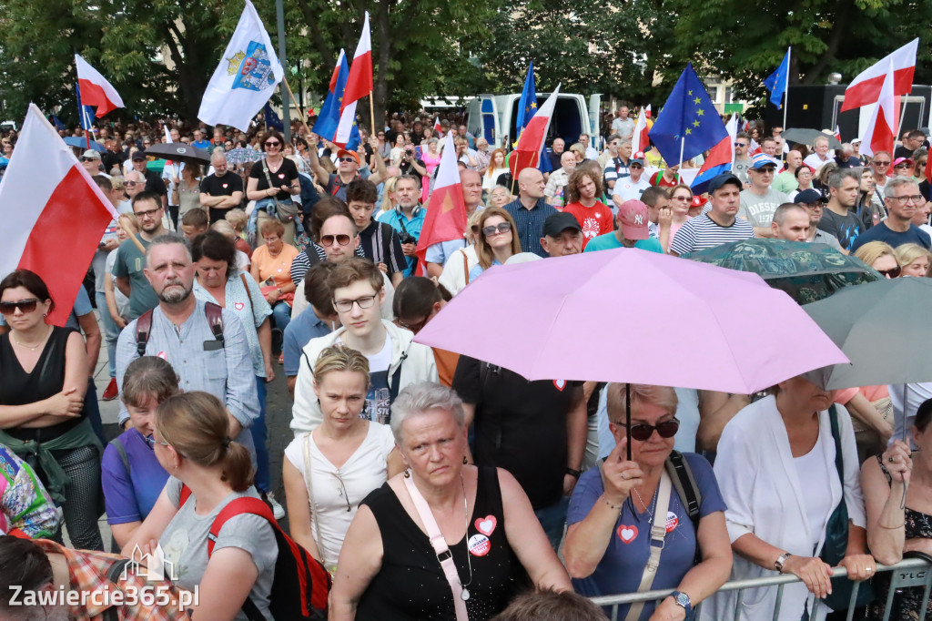 Fotorelacja: Wiec Donalda Tuska we Wrocławiu.