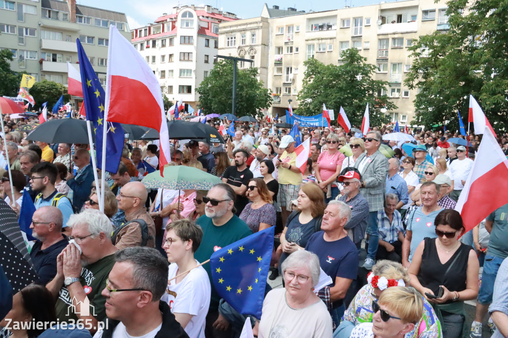 Fotorelacja: Wiec Donalda Tuska we Wrocławiu.