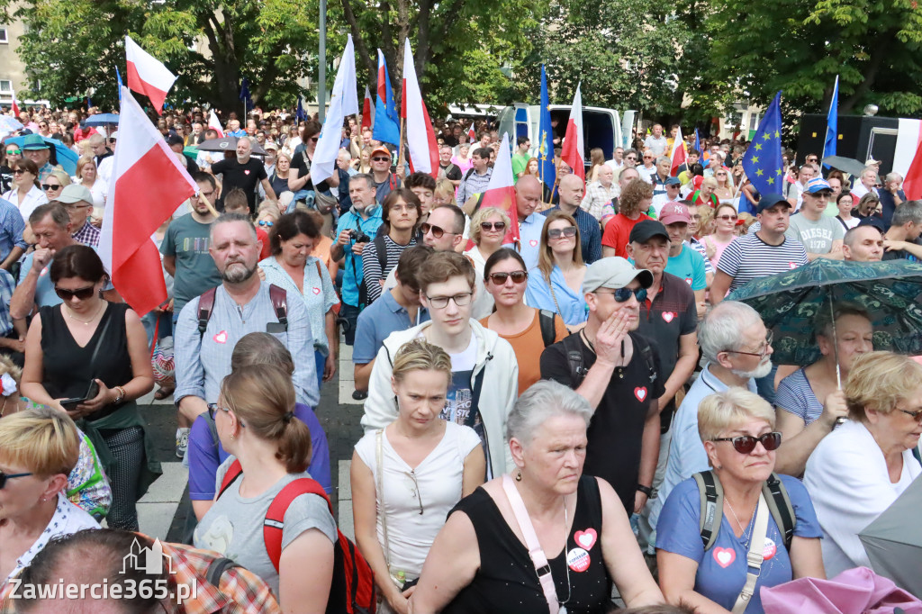 Fotorelacja: Wiec Donalda Tuska we Wrocławiu.