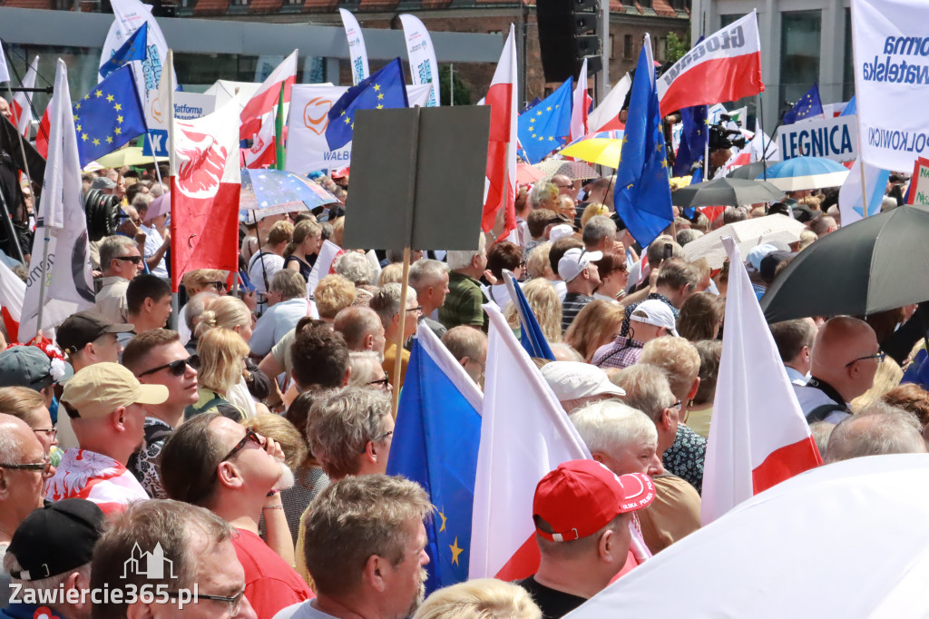 Fotorelacja: Wiec Donalda Tuska we Wrocławiu.