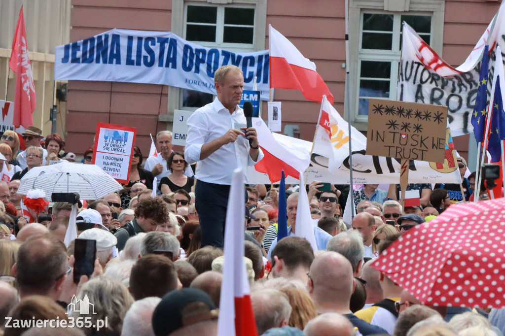 Fotorelacja: Wiec Donalda Tuska we Wrocławiu.