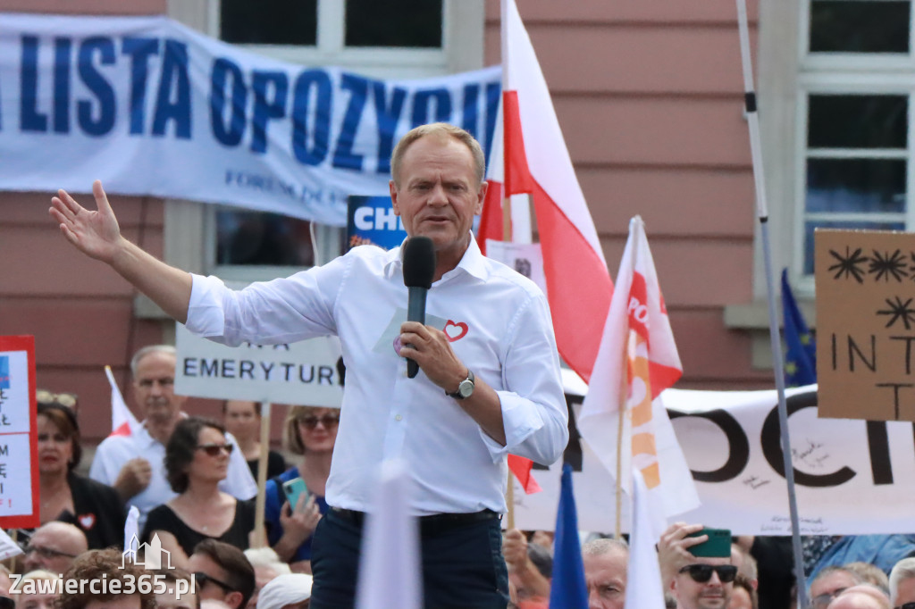 Fotorelacja: Wiec Donalda Tuska we Wrocławiu.