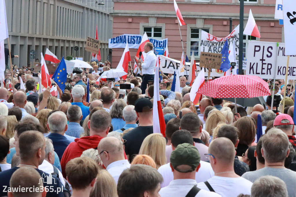 Fotorelacja: Wiec Donalda Tuska we Wrocławiu.